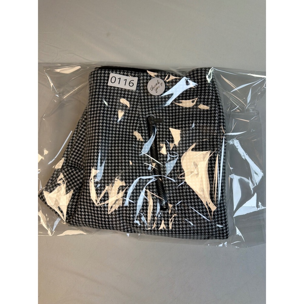 Calvin Klein Houndstooth Pull On Dress Pants Womens 6 Black White S19P429R - Picture 8 of 11